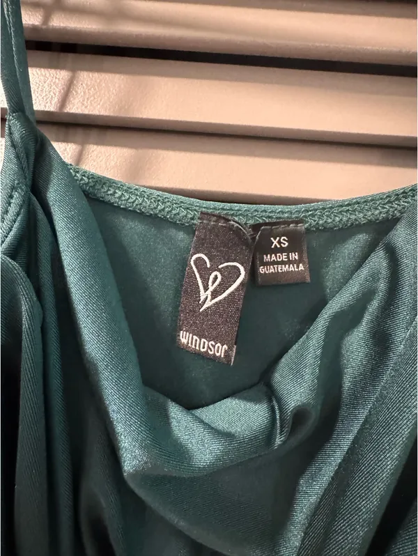 Windsor Satin Green Midi Dress Slip - Image 5