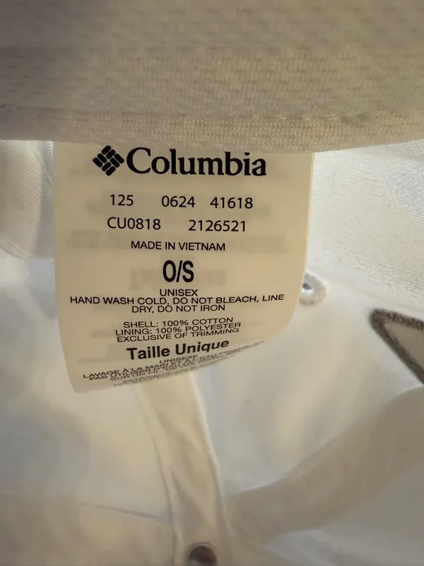 Columbia Cream and Aqua Fish Scale Patch Snapback Hat - Image 6