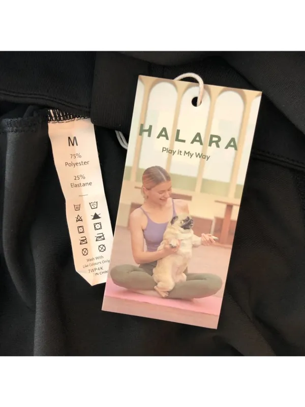 Halara Mini Dress Long Sleeve Mock Neck Zipper Stretch Black M - Image 3