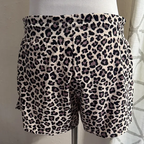 Leopard Print Women's swimming Shorts Brown Size L - Image 4