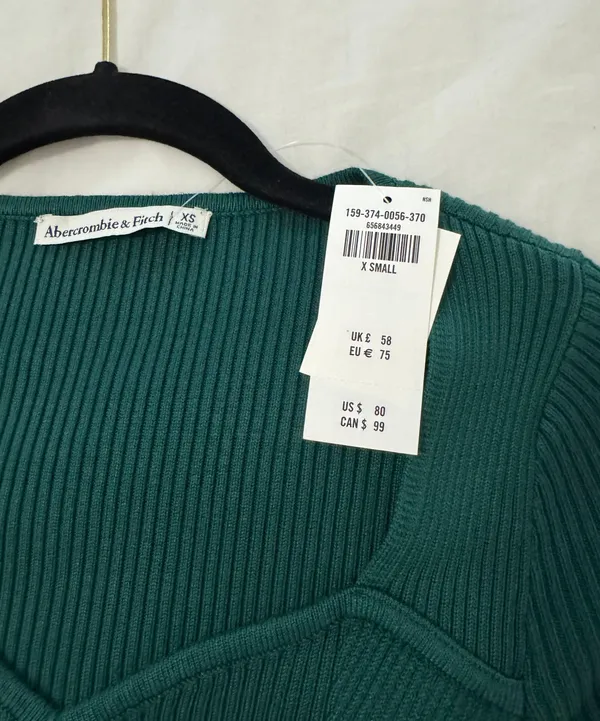 Abercrombie Long Sleeve Sweetheart Mini Sweater Dress - Image 3