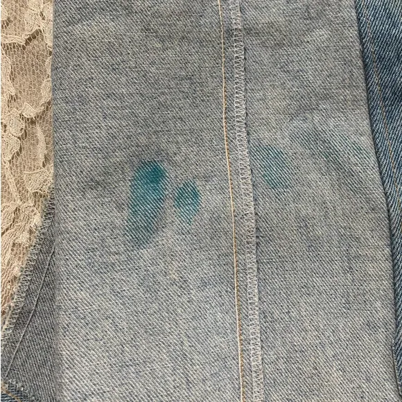 Vintage‎ Denim Floral Painting Vest - Image 8