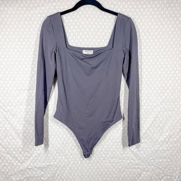 Aritzia Babaton‎ Dark Grey Contour Seamless Square Neck Bodysuit - Image 2