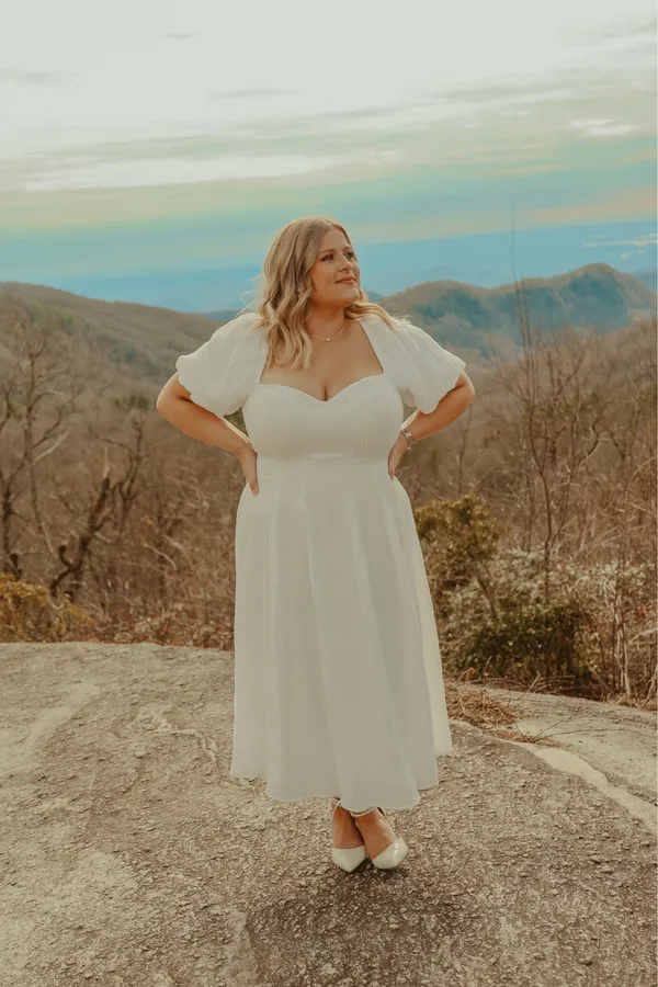 Lulus Midi Dress White - perfect for brides - Image 2