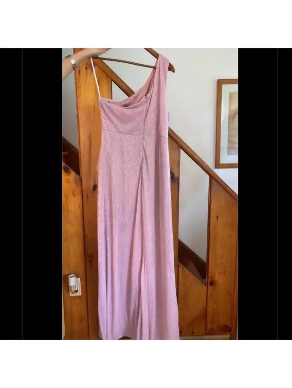 Lulus sparkly pink formal maxi dress size L - Image 2