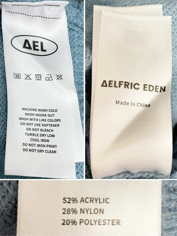 Aelfric Eden Duck Sweater XS Blue Chenille Applique Oversized Crewneck Pullover - Image 8