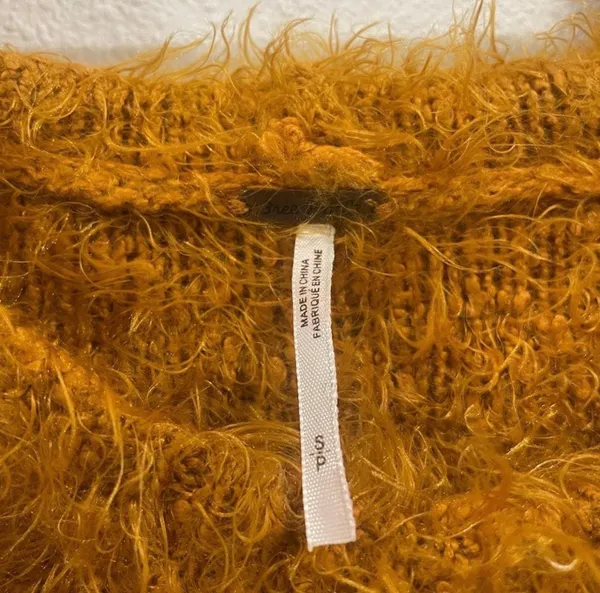 Free People Fuzzy Hoodie Oversized - Image 5