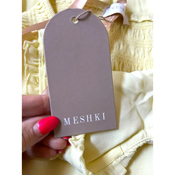 NWT - Meshki Olivette Strapless Chiffon Maxi Dress in Lemon Sherbert- Size M - Image 12
