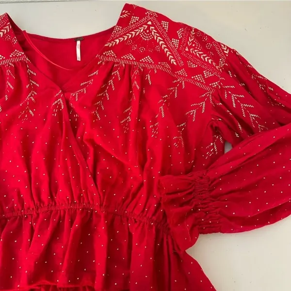 Free People Counting Stars Peasant Blouse‎ XS - Image 2
