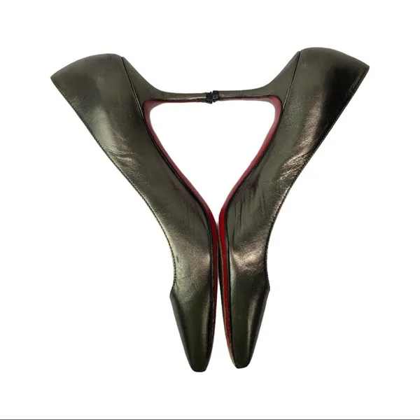 Christian Louboutin Metallic Stiletto Heels Pumps Size 6.5 - Image 6