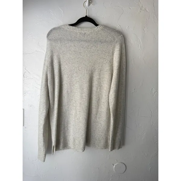 J Crew Sweater Heathered Light Gray Knit Pullover Top Minimalist Clean‎ Girl - Image 5