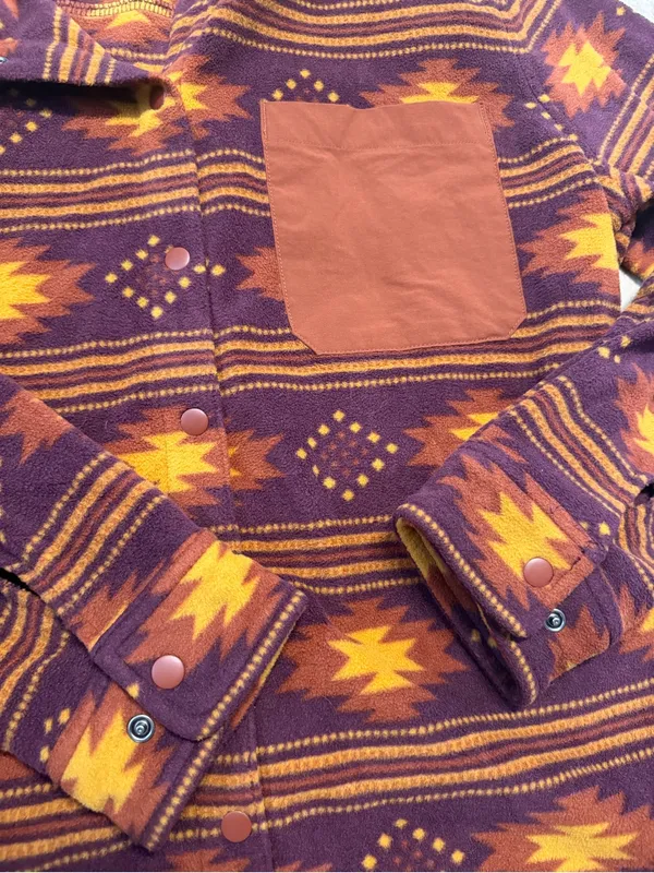Women’s Duluth Doubleback Printed Fleece Button Down - Image 3
