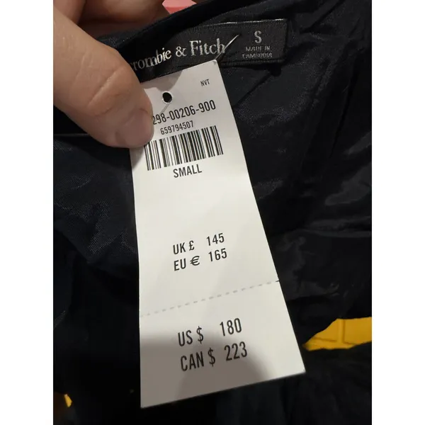 Abercrombie & Fitch Emerson Drama Bow-Back Black Maxi Dress Size Small NWT - Image 8