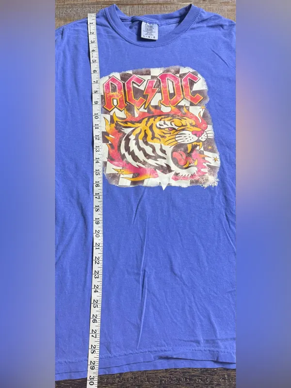 Comfort Colors Blue AC/DC Tiger Graphic Tee - Image 6