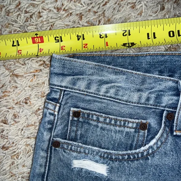 Denim Forum The Ex Boyfriend Short Women 28 Blue Excellent Distressed Cut Off - Image 7