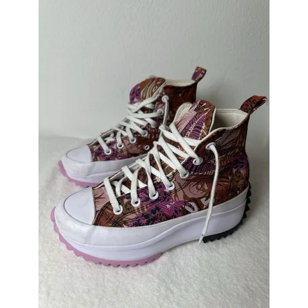 CONVERSE Run Star Hike Tropical Florals Jungle Shoes Boots 5.5M/7W Unisex - Image 2