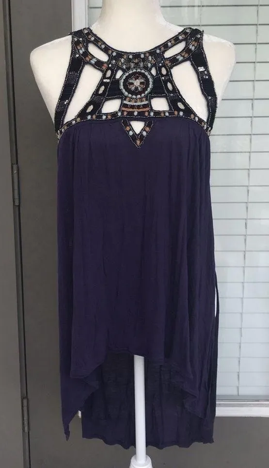 Free People purple vision quest embellished top - Image 5