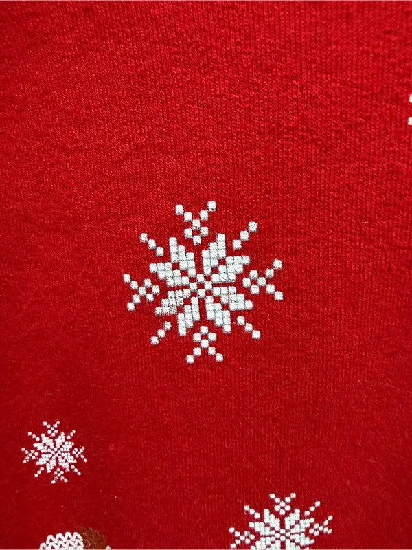 Jerzees Ugly Christmas sweater penguin winter holiday office party cotton blend Flawed - Image 6