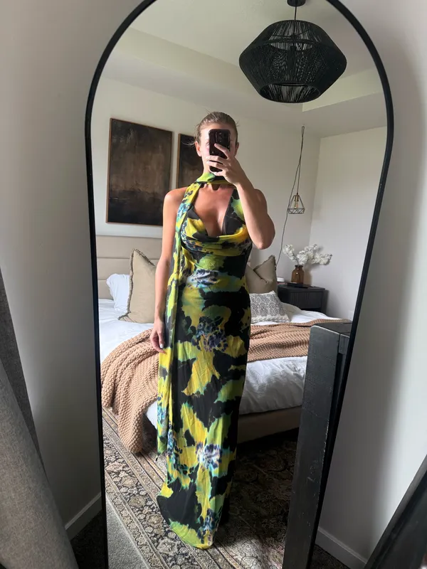 Zara Foulard Print Long Dress - Image 3