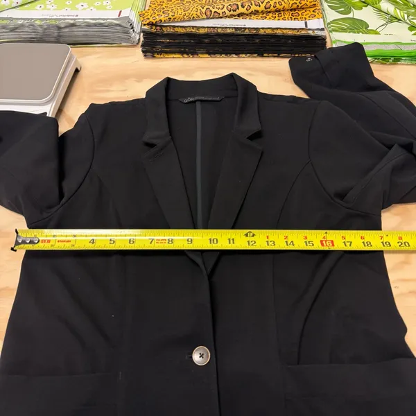 QOR Women’s Commuter Travel Jacket Performance Single Button Blazer Pockets Lg‎ - Image 12