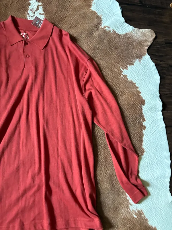 Red EZ'S Haggar new with tags deadstock pullover shirt size XL - Image 2