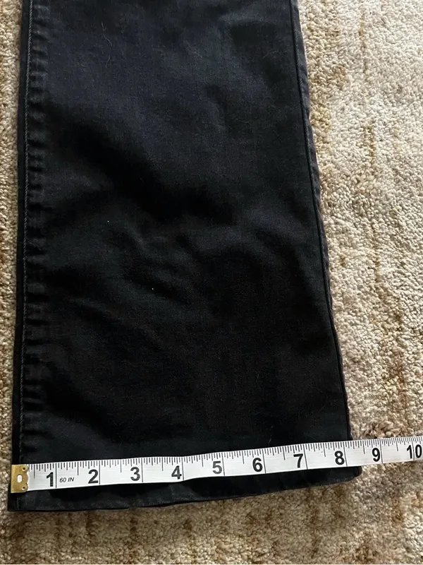 We The Free Black Pull On Bootcut Flare Jeans Denim Pants Womens Size M Boho - Image 4