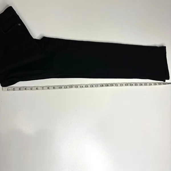 Reformation Liza Slit Hem Ultra High Rise Straight Long Black Jeans 26 - Image 13