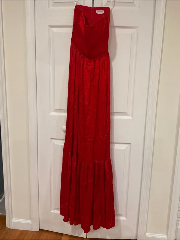 Lovers + Friends Brylee Strapless Red Gown - Image 5