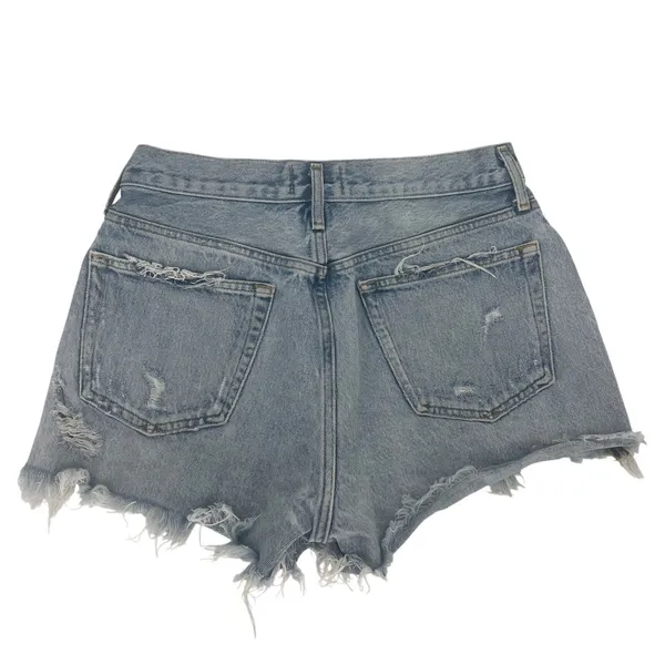 AGOLDE Parker‎ Retro Cut-Off Shorts Swapmeet Distressed Denim Shorts Size 27 - Image 8