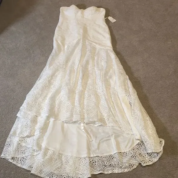 Women’s Bohemian Wedding Dress Zip Up Back with Ivory Lining Size 18W NWT - Image 2
