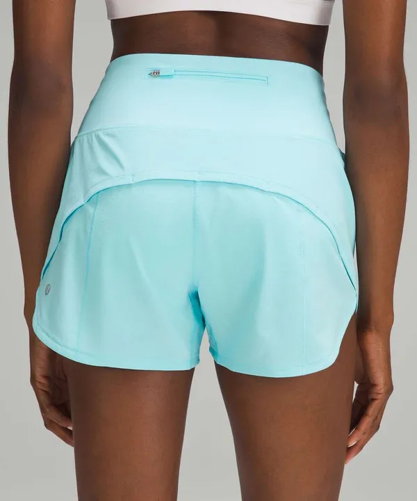 Lululemon Speed Up High-Rise Lined Short 4" Cyan Blue - Image 6