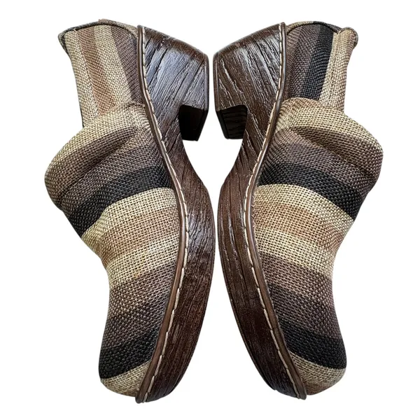 B.O.C. Women's Nadiyya Striped Clogs Comfort Slip On‎ Wood Heel Boho Size 7.5 - Image 6