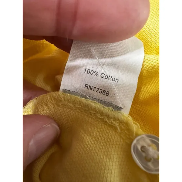 VINTAGE 2006 J.Crew Slim Fit Pique Polo Shirt Yellow Medium Y2K‎ Preppy Size M - Image 5