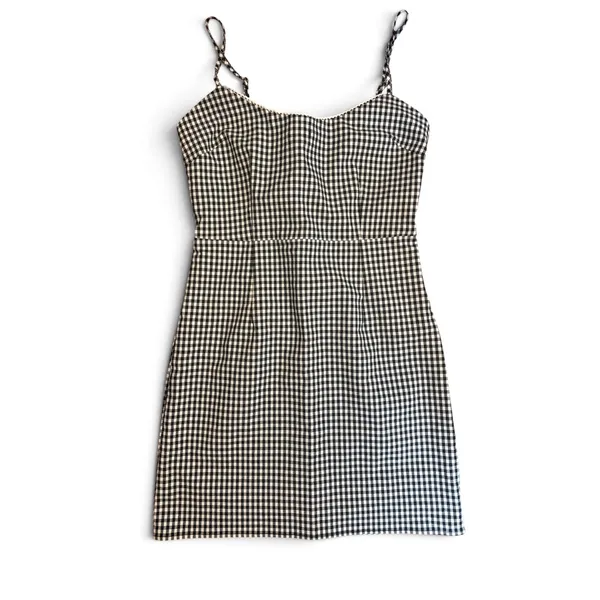 Urban Outfitters Southold‎ Gingham Mini Dress Black Multi Checkered Size M NWOT - Image 3