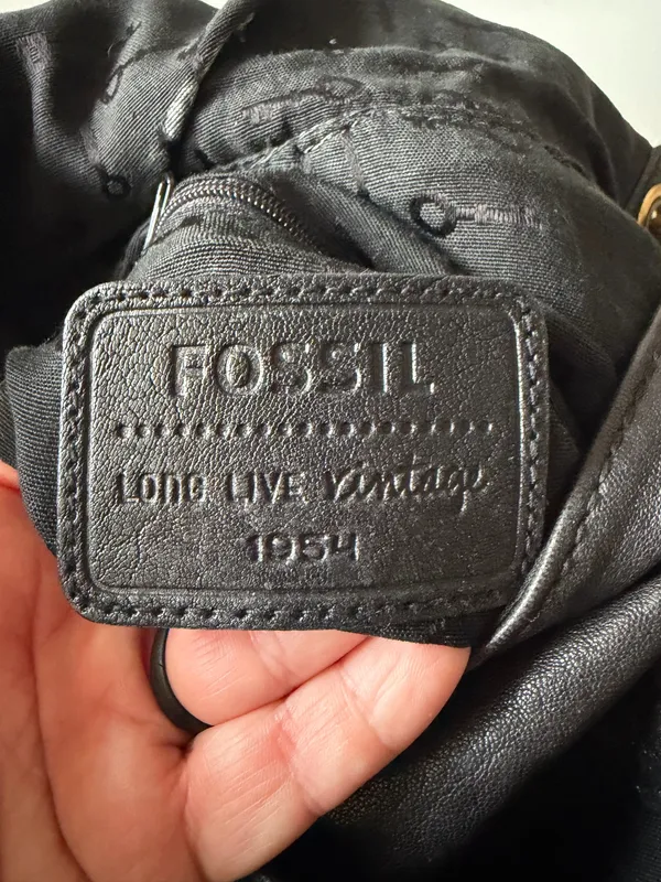 Fossil Purse Shoulder Bag Black Leather - Image 6