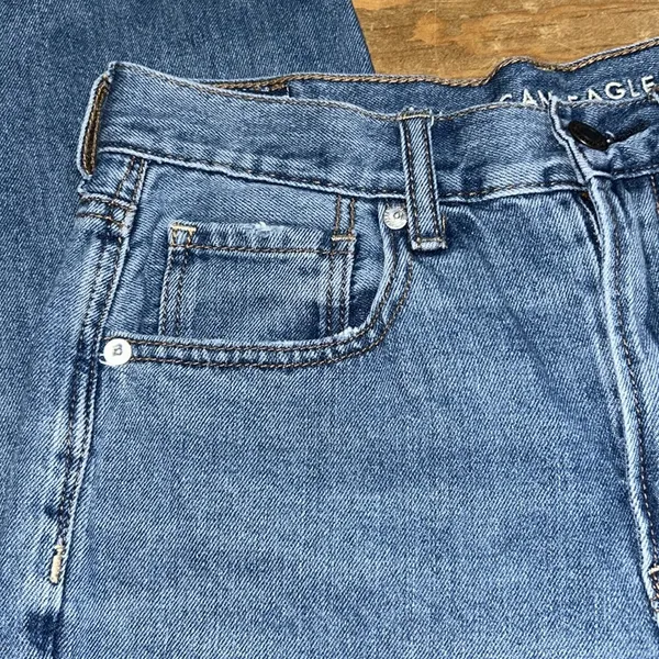 American Eagle Denim Distressed Mom Jeans Size 2 - Image 5