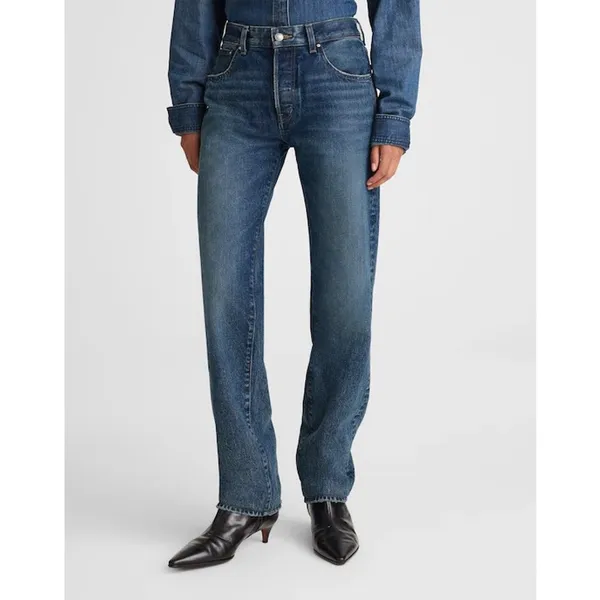 Madewell The Dean Easy Straight Jean Greendale Wash Rigid Blue US 28 NWT - Image 2