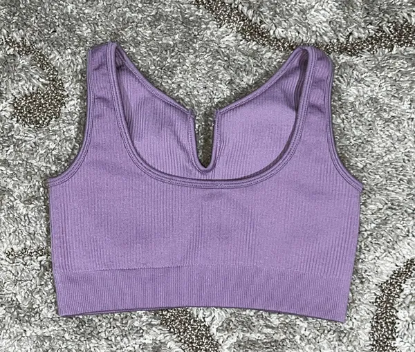 Ribbed Lilac Sports Bra💜 Size XS - Image 2