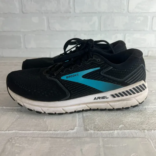 Brooks Ariel 20 Womens 8 Wide D Black Blue Running Sneakers‎ Walking Shoe Casual - Image 5