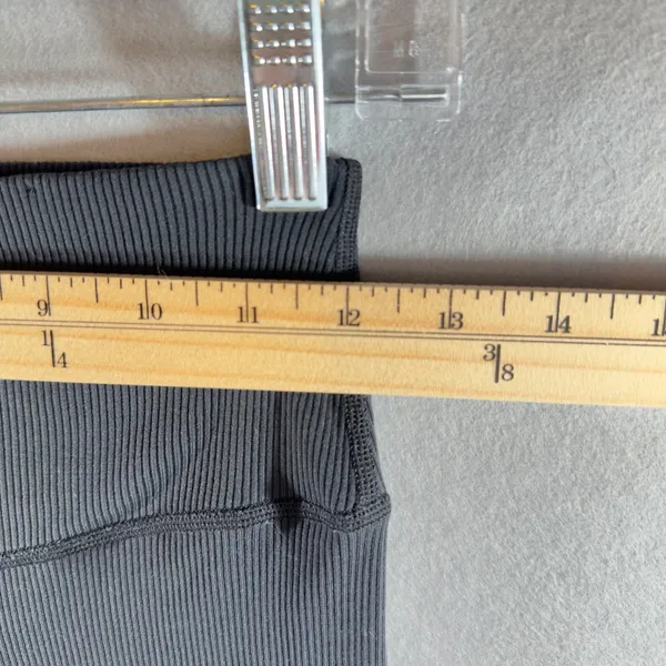 393 | OFFLINE by Aerie Goals Women Large High Rise Ribbed 7/8 Leggings Black‎ - Image 6