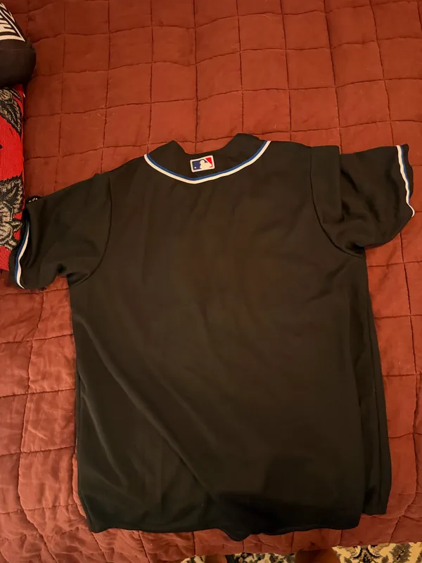 Majestic black dodgers blank jersey - Image 4