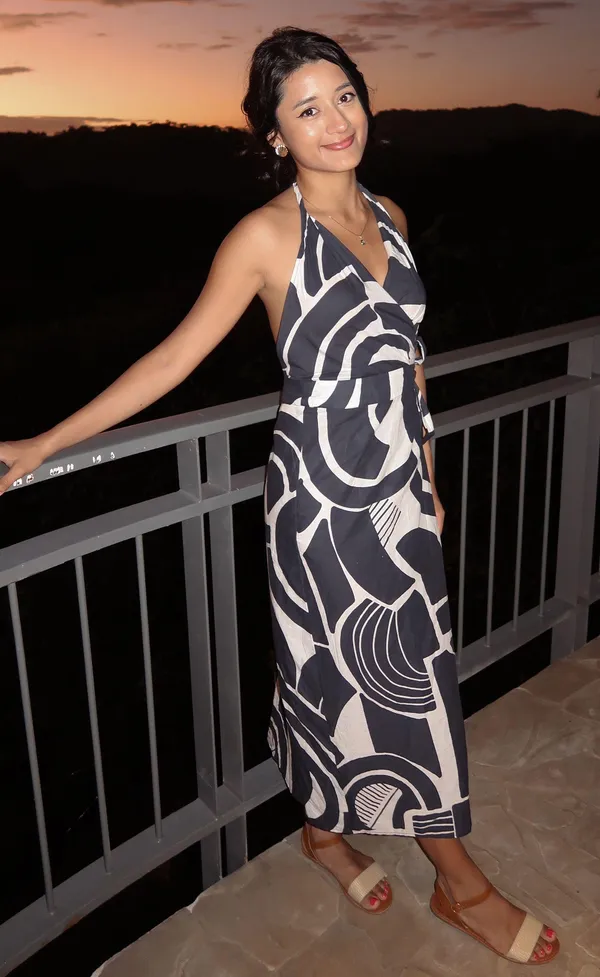 ZARA Nicole Print Wrap Dress - Image 4