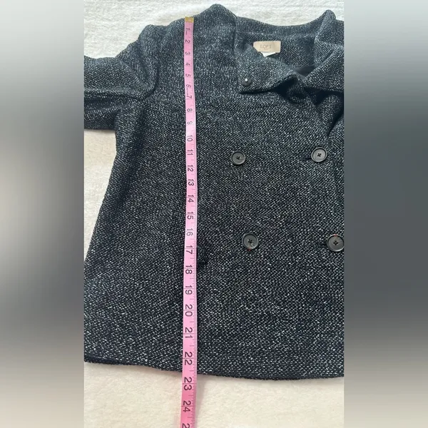 LOFT Black Blazer with Wide Lapel and Asymmetrical Closure - Image 11