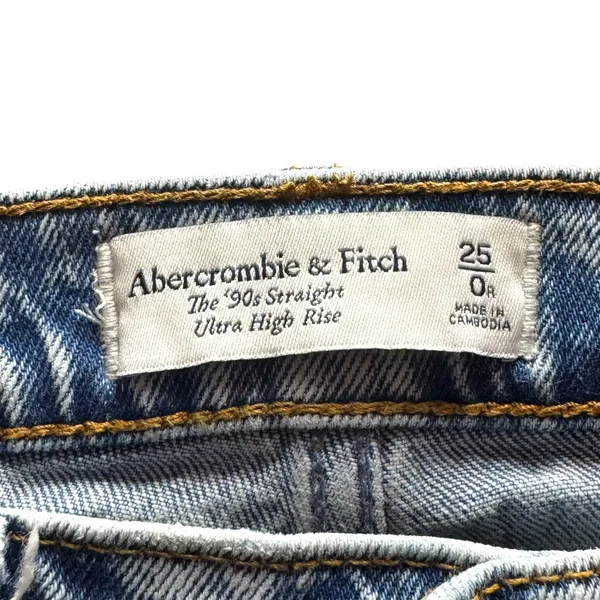 Abercrombie & Fitch The 90s Straight Ultra High Rise Distressed Jeans 25 0 - Image 3