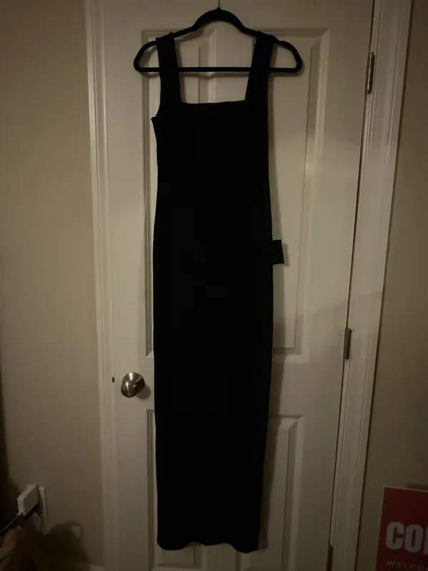 Lulus Inspiring Allure Black Square Neck Column Maxi Dress - Image 5