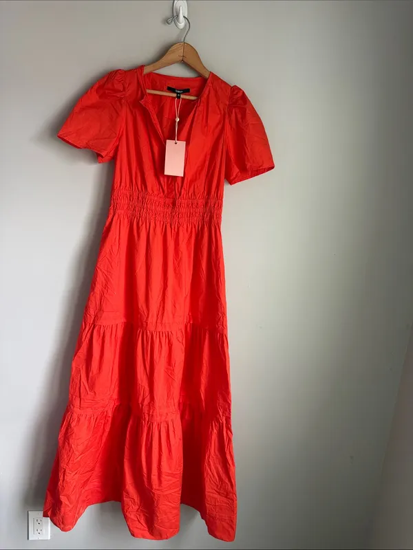 NEW Quince 100% Organic Cotton Poplin Tiered Maxi Dress - Image 2