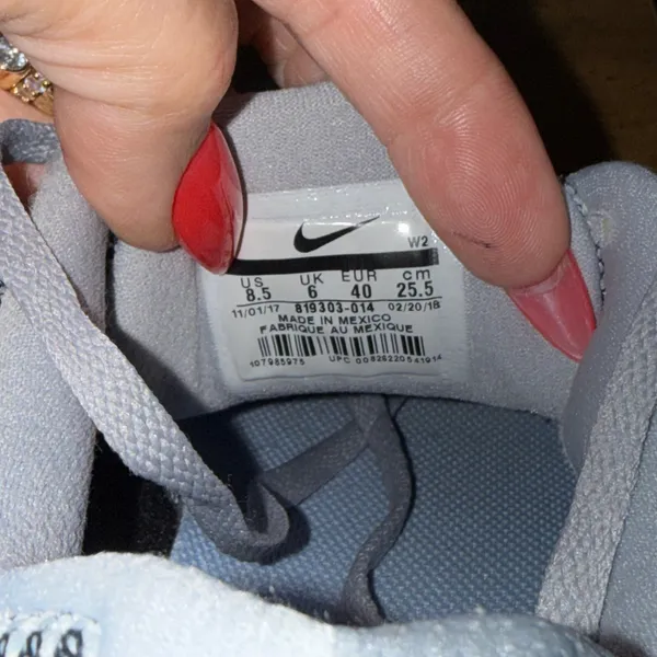 Nike Revolution 3 Running Shoes Women 8.5 Grey Blue 819303-014 Athletic Sneakers - Image 4