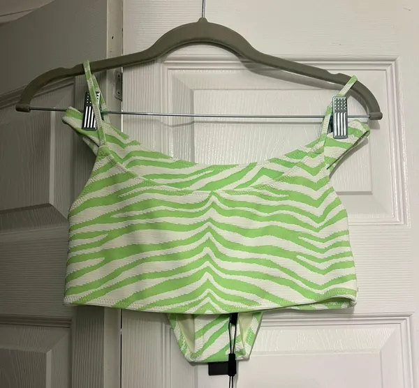 Triangl Swim - Neon Green Mica Zebra Bikini - Image 3