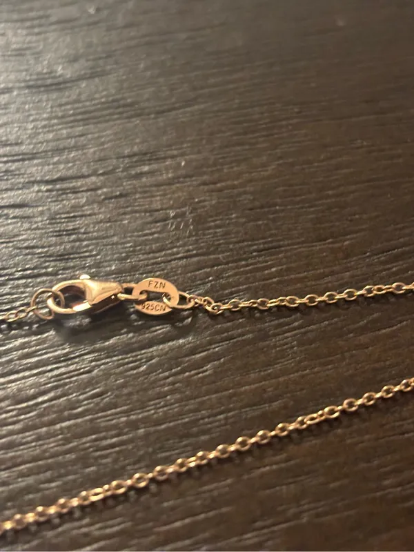 Rose Gold Plated Sterling Silver Baguette Cz Heart Necklace 18” - Image 6
