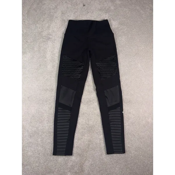 Alo Yoga 7/8 High-Waist Moto Legging Black Size Small - Image 3
